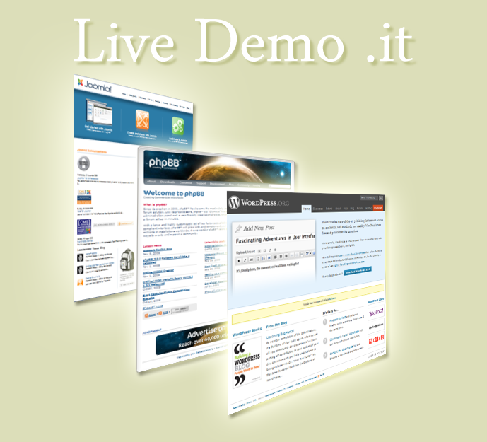 Live demo .it opens on september 2009